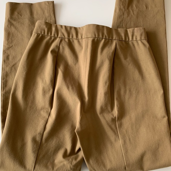 Everlane Side Zip Stretch Work Pants Tan Size 6 Skinny - Picture 5 of 15